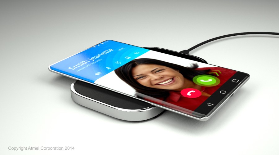 3d rendering of Wireless Charger and phone