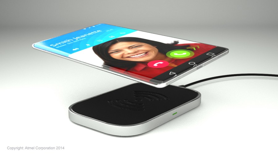 3d rendering of Wireless Charger and phone