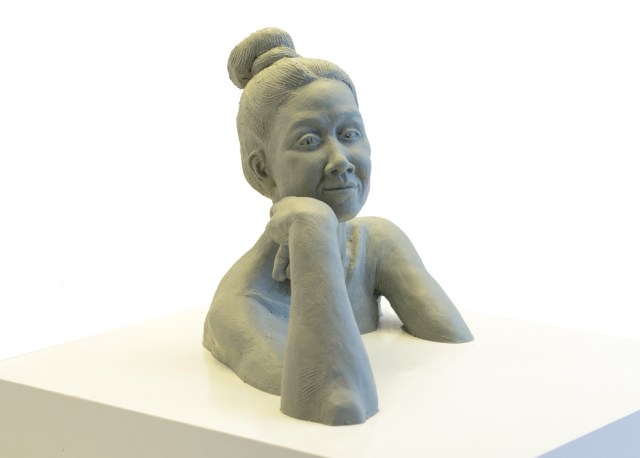 Philippino Woman Portrait Clay Sculpture