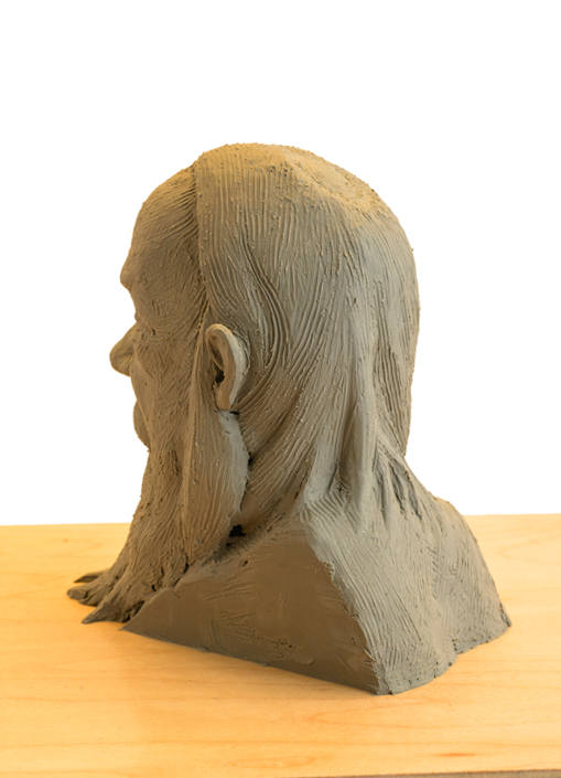 Quick Head Study clay sculpture