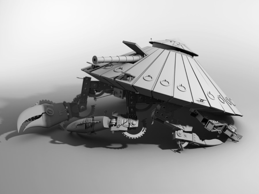 3D rendering of tank model designed by Owen Aurelio