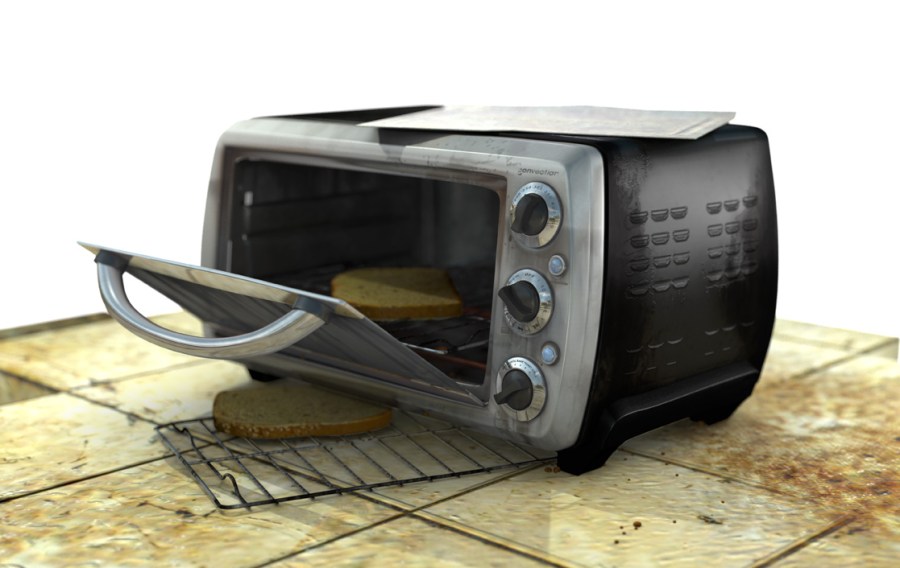 3d model of toaster oven